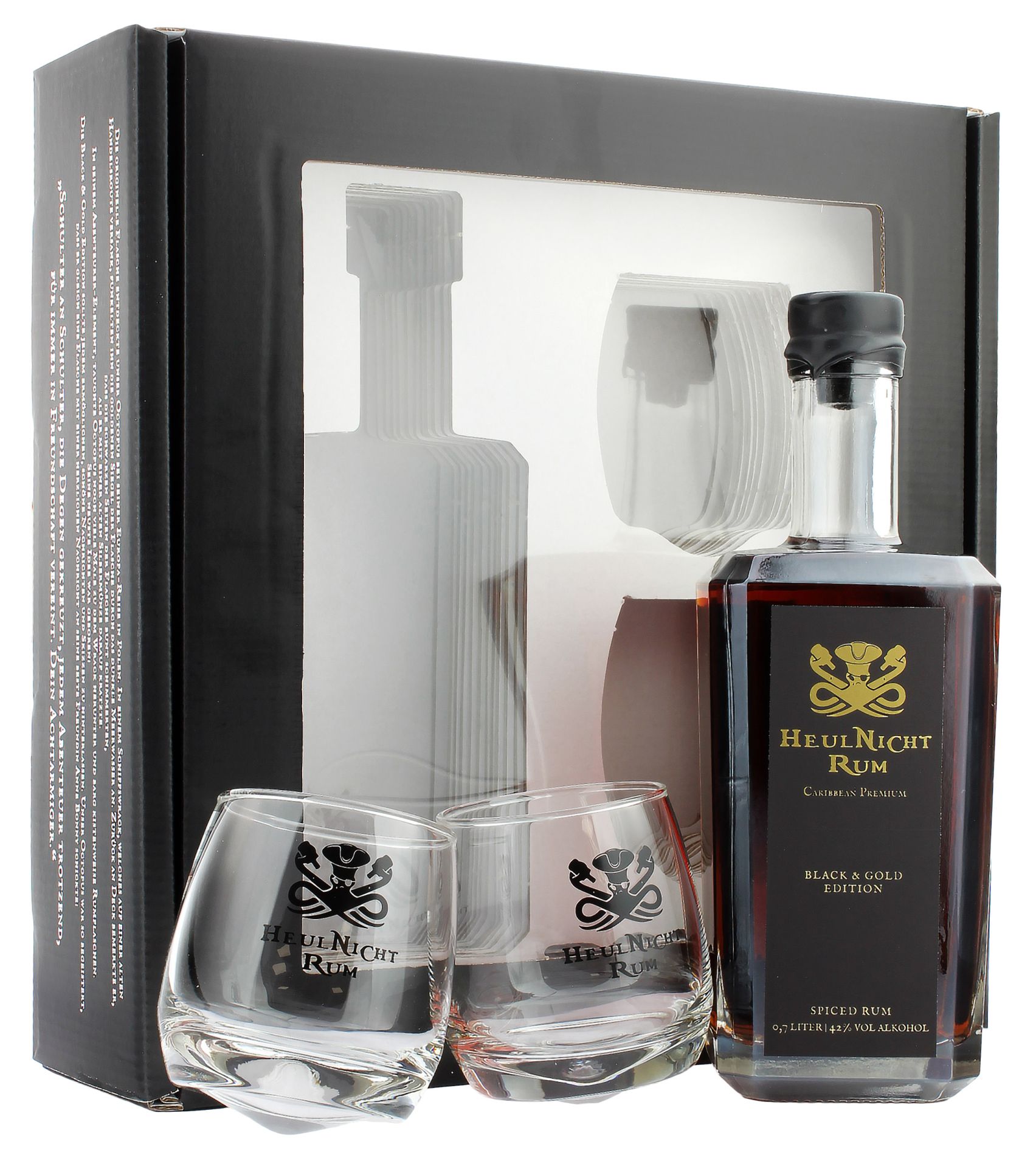 HeulNicht Rum Black & Gold Edition Geschenkset 42.0% 0,7l